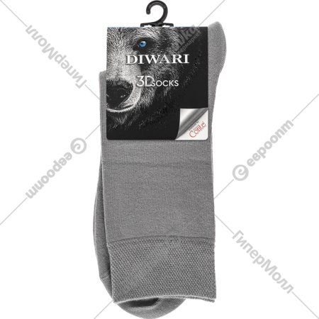 Носки мужские «DiWaRi» 3DSocks, размер 29, 000 серый