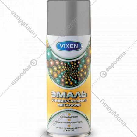 Эмаль «Vixen» VX-19120, Metallic, серебро, 520 мл