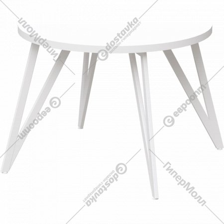 Обеденный стол «Millwood» Женева 2 18 мм, ЛДСП белый/белый, 100х100х75 см