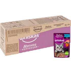 Уп. Корм для кошек «Whiskas» Рыбная кол­лек­ция. Лосось, 28х75 г