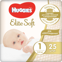 

Дет.подг"HUGGIES ELITE SOFT"(3-5кг/25шт)