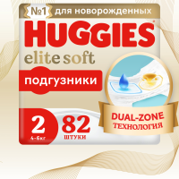 

Дет.подг"HUGGIES ELITE SOFT"(3-6кг/82шт)