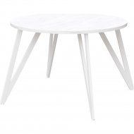 Обеденный стол «Millwood» Женева 2 18 мм, ЛДСП белый/белый, 110х110х75 см