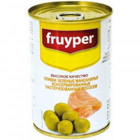 Оливки зе­ле­ные «Fruyper» с ло­со­сем, 280 г