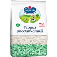 

Творог "РАССЫПЧАТЫЙ" (5%,в пак) 700 г