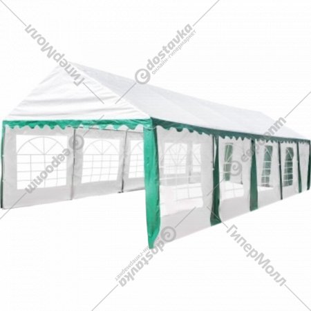 Торговая палатка «Sundays» Party, белый/зеленый, 4x10 м