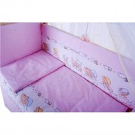 Бортик для кроватки «Баю-Бай» Pink Marshmallow, БМ10PM, розовый, 360х40 см