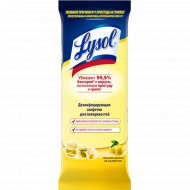 Дезинфицирующие салфетки «Lysol» Лимонная свежесть, 80 шт