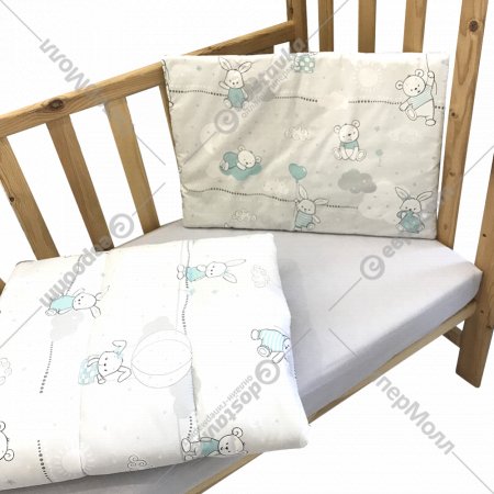 Комплект детского постельного белья «Баю-Бай» Air, К20Air3, серо-зеленый, 2 предмета