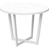 Обеденный стол «Millwood» Орлеан, ЛДСП дуб белый крафт/белый, 120х120х75 см