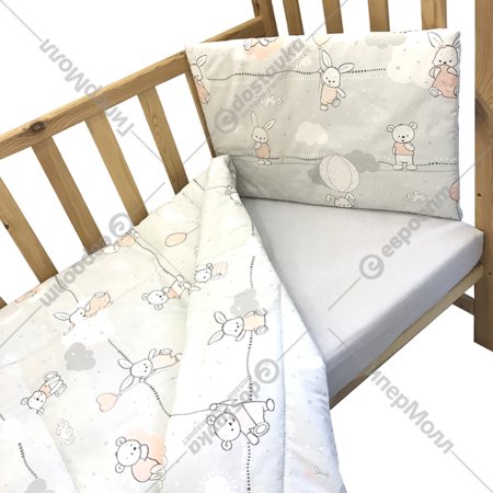 Комплект детского постельного белья «Баю-Бай» Air, К31Air1, серо-розовый