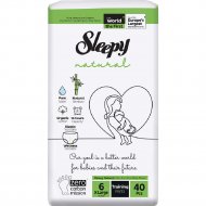 Подгузники-трусики детские «Sleepy Natural» 2Х Jumbo Pack, размер Extra Large, 15-25 кг, 40 шт