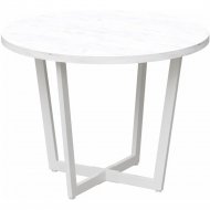 Обеденный стол «Millwood» Орлеан 18 мм, ЛДСП дуб белый крафт/белый, 90х90х75 см
