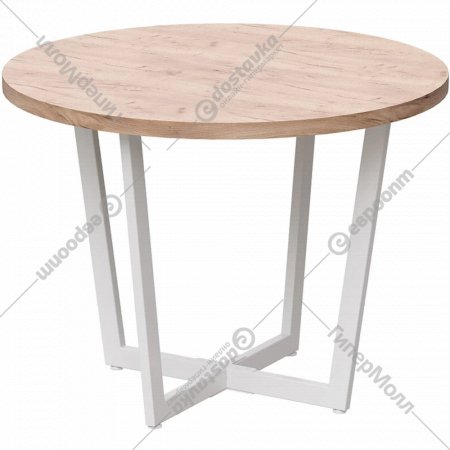 Обеденный стол «Millwood» Орлеан 18 мм, ЛДСП дуб золотой крафт/белый, 90х90х75 см