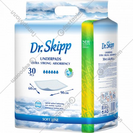 Пеленки гигиенические «Dr. Skipp» размер 60х90, 30 шт