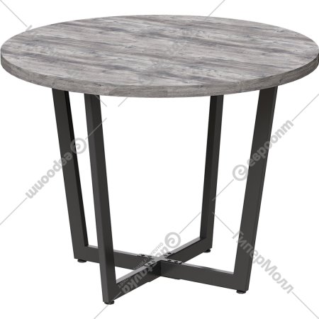 Обеденный стол «Millwood» Орлеан 18 мм, ЛДСП сосна пасадена/черный, 90х90х75 см
