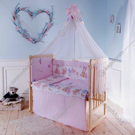 Комплект детского постельного белья «Баю-Бай» Cloud, К50С15, розово-серый