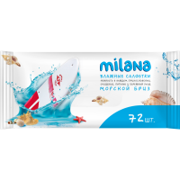 

Салфетки влажн."MILANA"(мор.бриз)72шт