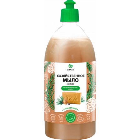Мыло жидкое хозяйственное Grass с маслом кедра, 1 л