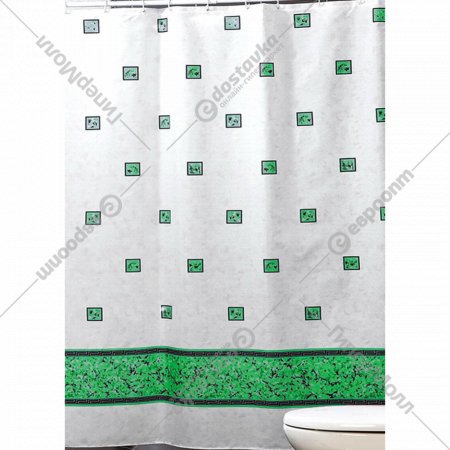 Шторка для ванны «Miranda» Emerald Green, 180х200 см