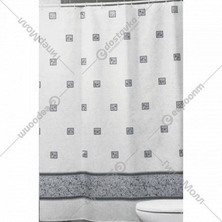 Шторка для ванны «Miranda» Emerald Grey, 180х200 см