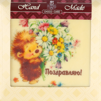 

Шоколад"ПОЗДРАВЛЯЮ"(бел,декор)90г ежонок