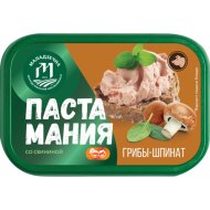 Паста мясная «Пастамания» грибы со шпинатом, 150 г