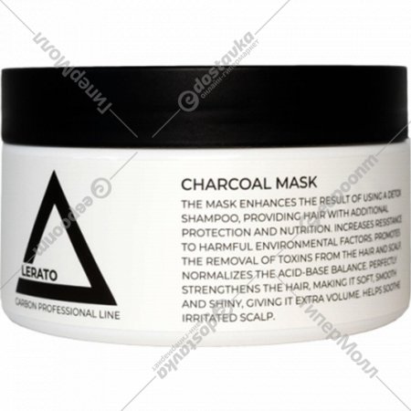 Маска для волос «Lerato Cosmetic» Carbon Mask, угольная, для волос страдающих от химических процедур и стресс-факторов, 300 мл
