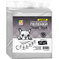 

Пеленки"DOUBLE BLACK"д/с с/угл45х60см30ш