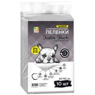Пеленки для собак «Double Black» с углем, 60х60 см, 10 шт