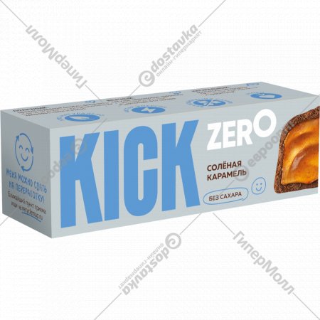 Батончик «Kick» без сахара соленая карамель в шоколаде, 45 г