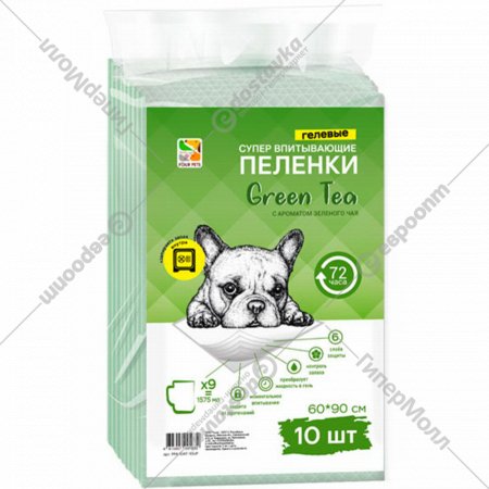 Пеленки для собак «Green Tea» 60х90 см, 10 шт