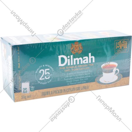 Чай черный «Dilmah» цейлонский, 25 пакетиков