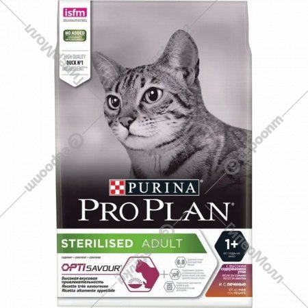 Корм для кошек «Pro Plan» для стерилизованных кошек, утка с печенью, 3 кг