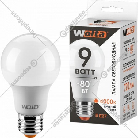 Лампа светодиодная «Wolta» LX A60 9Вт 720лм Е27 4000К