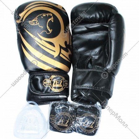 Набор для бокса «ZEZ SPORT» Tiger-4-OZ, перчатки боксерские, капа, бинт 2 м