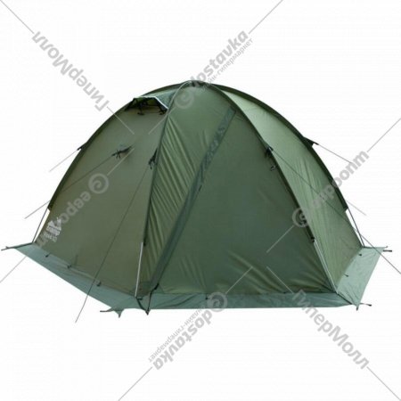 Туристическая палатка «Tramp» Rock 4 v2, зеленый