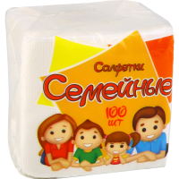 

Салфетки бум. "СЕМЕЙНЫЕ" (белые, 100шт)
