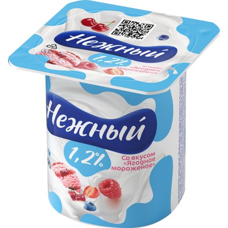 Йогуртный продукт Нежный ягодное мороженое, 1.2%, 100 г