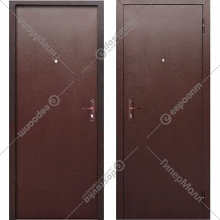 Дверь входная «Гарда» Стройгост 5 РФ Мет/Мет, Медный антик, L, 206х96 см