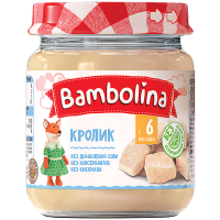

Пюре д/дет.пит."BAMBOLINA" (кролик) 100г