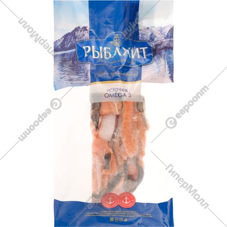Обрезь лосося «РыбаХит» мороженая, 1 кг, фасовка 0.9 кг