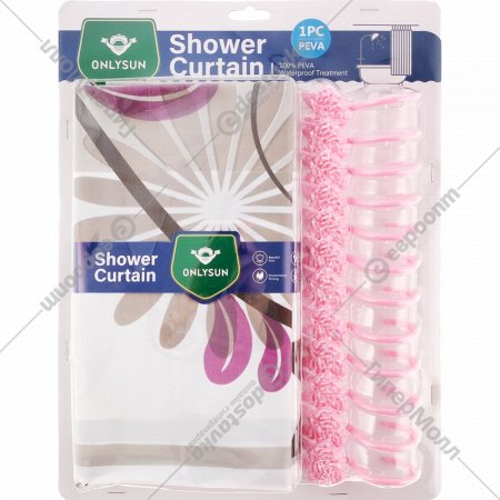 Шторка для ванной «Shower» 180х180 см, 2104145020, розовая
