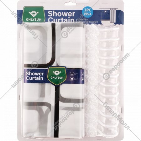 Шторка для ванной «Shower» 180х180 см, 2104145020, белая