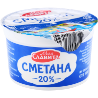 

Сметана "МОЯ славита" 20% 180г