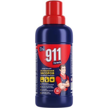 Средство для устранения засоров «911» активные гранулы, 500 г