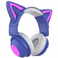 Наушники «Qumo» Party Cat mini ВТ 0050, Q34913, фиолетово-голубой