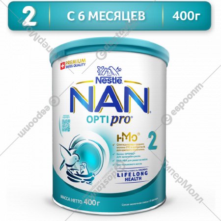 Смесь сухая молочная «Nestle» NAN, 2 Optipro, с 6 месяцев, 400 г