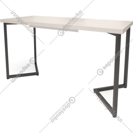 Обеденный стол «Millwood» Лондон раздвижной, ЛДСП белый/черный, 100/140х60х76 см