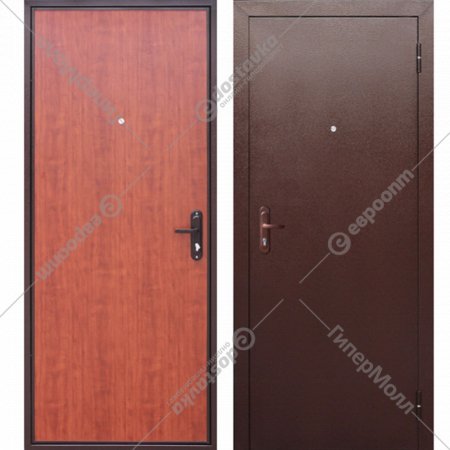 Дверь входная «Гарда» Стройгост 5 РФ, Медный антик/Рустикальный дуб, L, 205х86 см